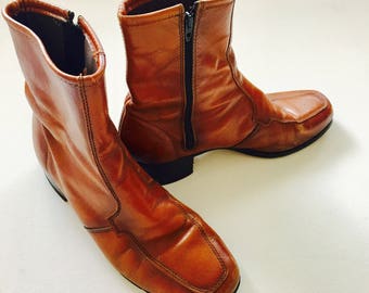 1960's Chelsea Boots Vintage brown ankle boots Gallenkamp men's size 9