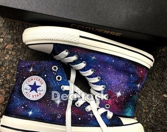 Custom Sneakers, Galaxy Sneakers, Customized Converse, Galaxy Converse, Hand painted Shoes, Unique Gift, Girlfriend gift, wife gift