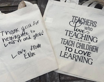 Teacher Tote Bag, end of term gift, teachers thank you, teachers gift, teachers shopper bag, teachers who love teaching, thank you teacher