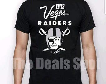 Las Vegas Raiders shirt - Oakland Raiders t shirt - New Raiders Logo - Black & Silver - 2017 - Raiders - Raider Nation - LVR