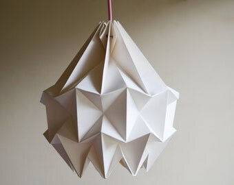 SNOW paper origami lampshade - white