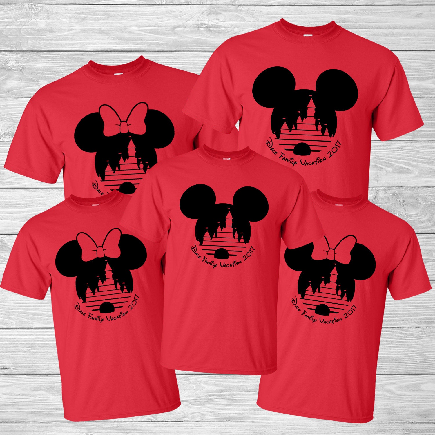 Disney Family Vacation Shirt Mickey Head & Cinderella's