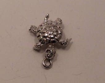 Vintage Turtle Sterlng Silver Charm for bracelet