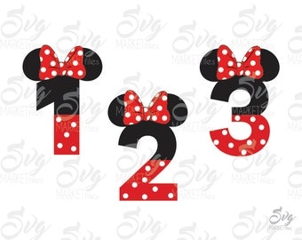 minnie numbers etsy