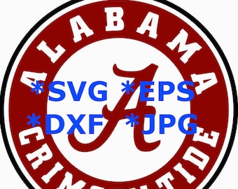 TODAY SALE 20% Alabama Crimson Tide SVG - Alabama Crimson Tide logo svg Eps, Dxf, Jpeg Format for Cricut and Silhouette, Digital download