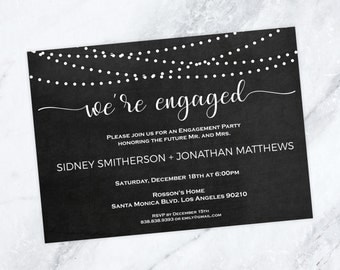 Engagement Party Invitation - Wedding Invitation - Engagement Dinner - Wedding Printable - Editable - Downloadable Wedding #WDH0216