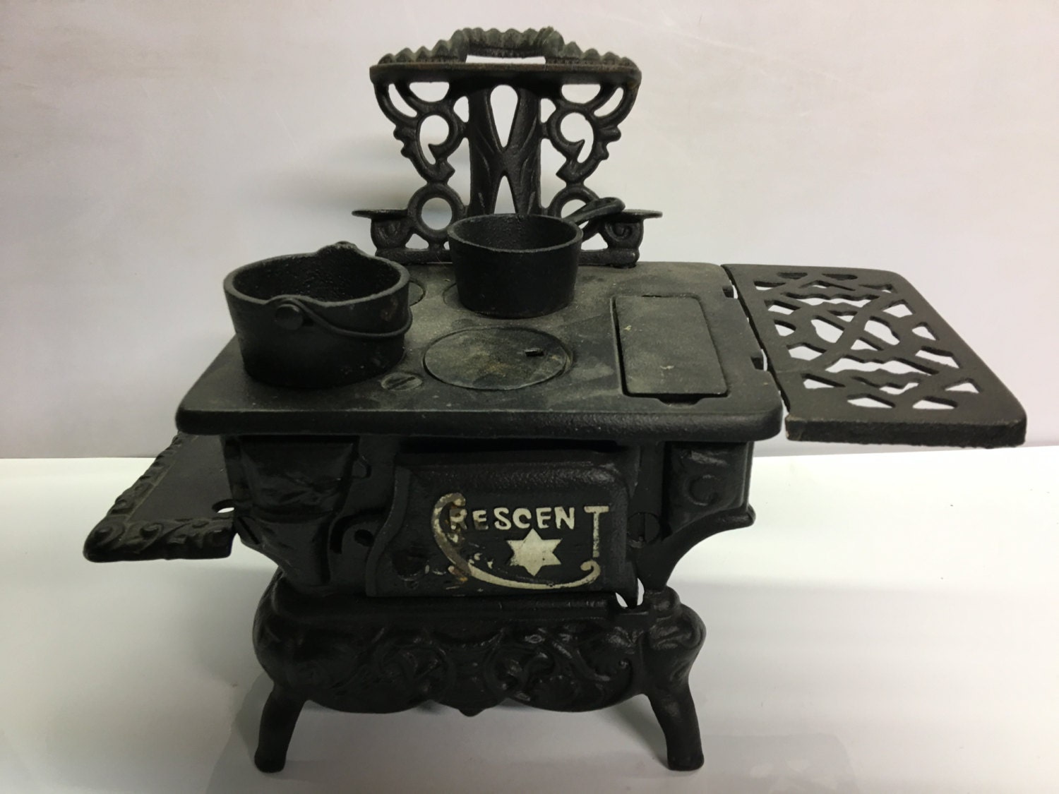 Cast Iron Toy Stove Vintage Toy or Salesman's by REXSAntiques