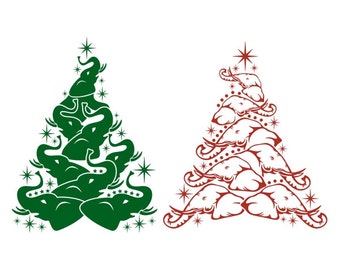 Download Tree Christmas Horse Cuttable Designs SVG DXF EPS by ...