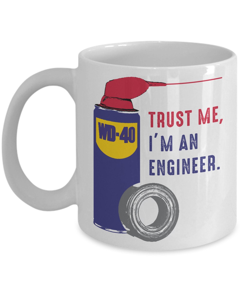 Funny Engineer Mug: Trust Me I'm an Engineer by Suchmugs on Etsy