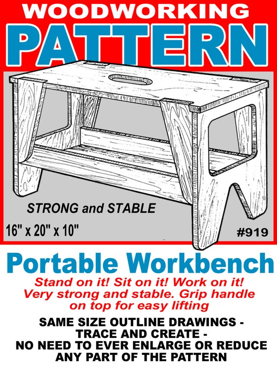 Portable Workbench #919 - Woodworking / Craft Pattern from ...