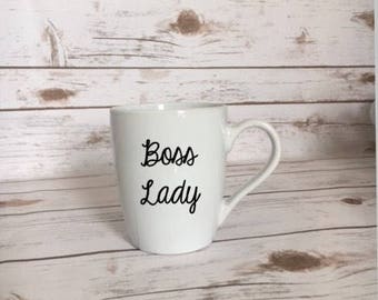 Boss Lady Mug, Girl Power, Female Empowerment, Coworker Gift, Cubicle Mug