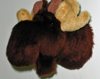 plush moose head wall mount