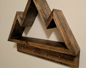 Mountain Keyrack, Coat Rack, Home Decor, Mountain Decor, Rustic, Nursery, Nursery Wall Art, Nursery Decor, Keyring, Key Holder