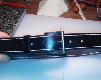 Item B-10 belt with double stitching make by hand to order