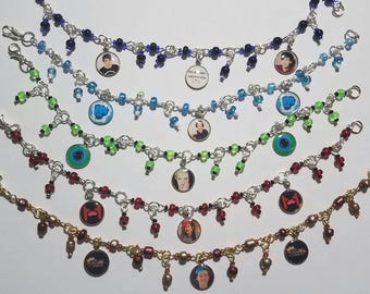 YouTuber Charm Bracelets - PewDiePie, JackSepticEye, Markiplier, Dan & Phil, Crankgameplays
