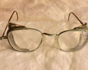 American Optical Safety Glasses with Fold Up Arms and Adjustable Cables
