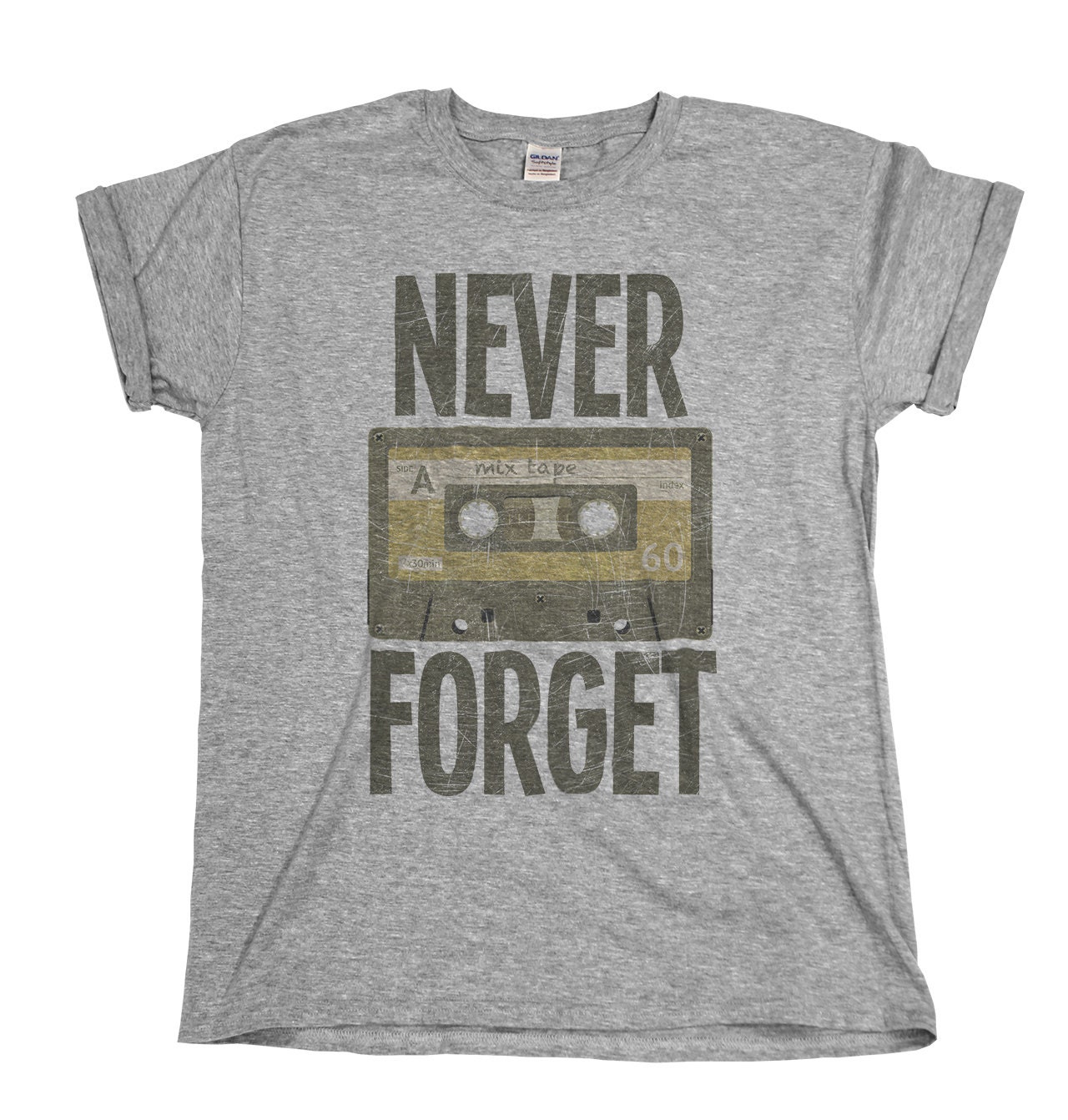 never forget cassette tape shirt