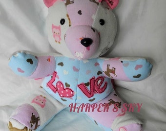 Fast Turn Around, Keepsake Bear, Memory Bear, Keepsake Memory Bear