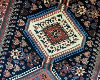 Persian rug Jalameh runner 12.8 × 2.7 ft 390 × 80 cm