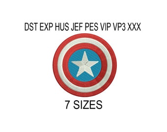 Captain America embroidery design logo / embroidery designs / INSTANT download machine embroidery pattern