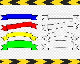 Ribbon banner SVG Clipart Cut files for Cricut Silhouette Dxf Pdf Png