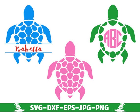 Download Sea Turtle Frame SVG Sea Turtle Monogram Frame SVG Svg Eps