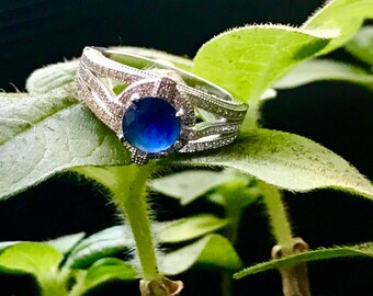 Sapphire and Diamond Ring