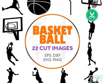 Basketball Clipart, Basketball Svg Files, Basketball Decal, Basketball Player, Basketball Monogram Svg, Digital Cut Files, Commercial Use