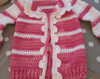 Wool vest cotton 12 to 18 months crochet baby