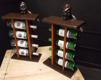 Wine bottle display rack