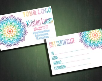 Gift Certificate, Free Customization,Lula Gift Cards, Home Office Approved Fonts And Colors, Business card