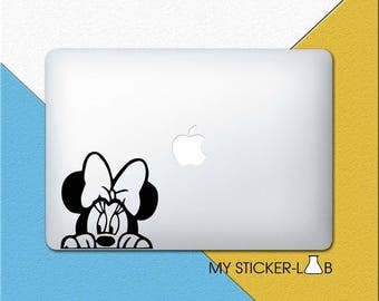 MacBook Minnie Mouse Decal MacBook Stickers Minnie Mouse Disney Minnie Mouse Sticker Mickey Mouse Decal Cartoon Laptop Sticker Vinyl m771