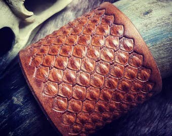 Leather Bracelet Snake print