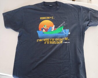 vintage fishing rule #1 t shirt extra large XL