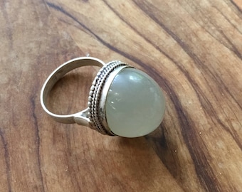 Sale! Moonstone and silver ring from the 1960s