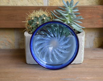 Orrefors Vintage Cobalt Blue Art Glass Bowl