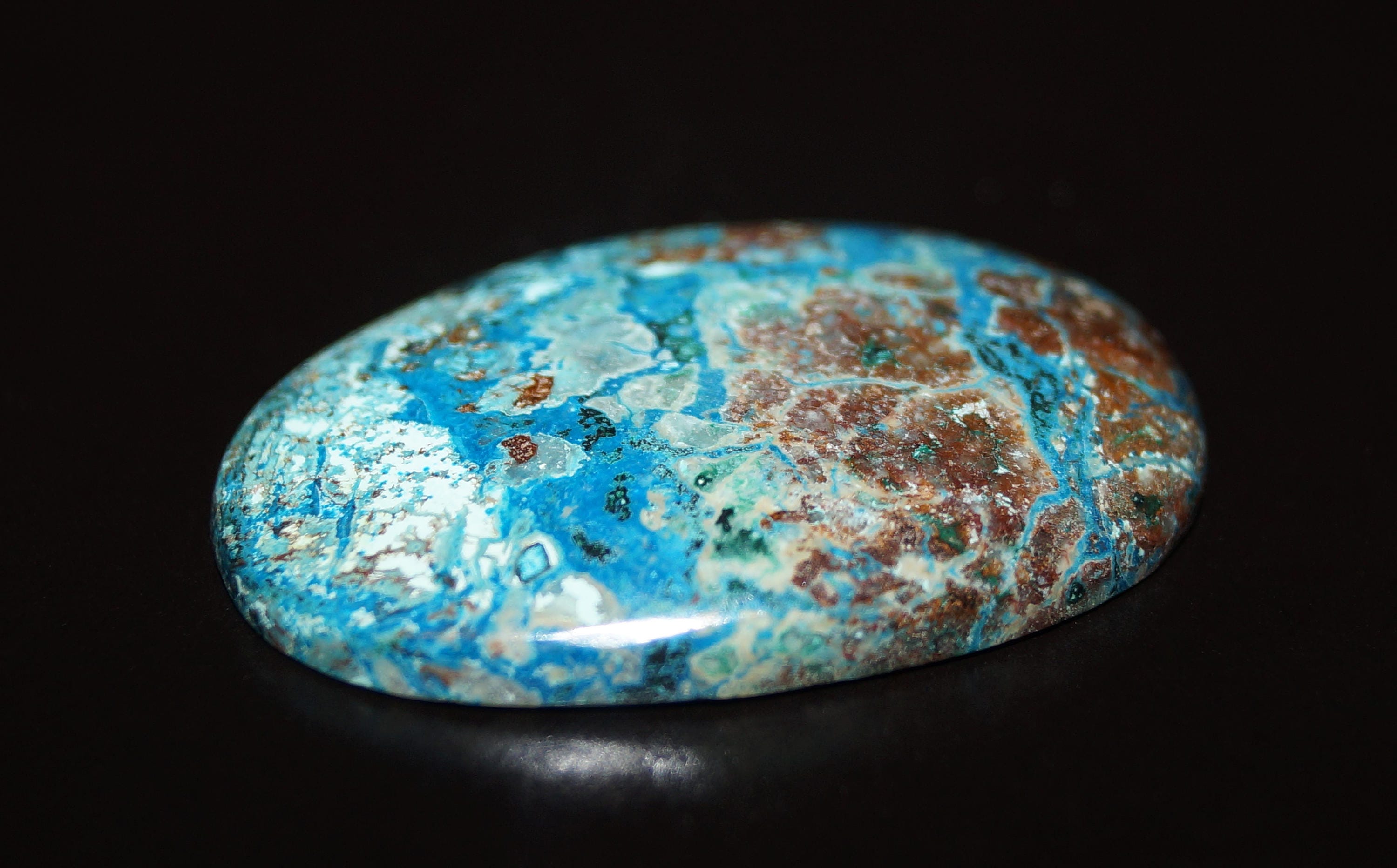 Azurite Cabochon Blue and Brown Gemstone Cabochon DLML5 from