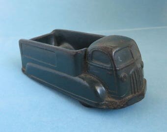 Vintage Arcor Safe Play Toys Green Dump Truck, 1940s Rubber Toy Truck