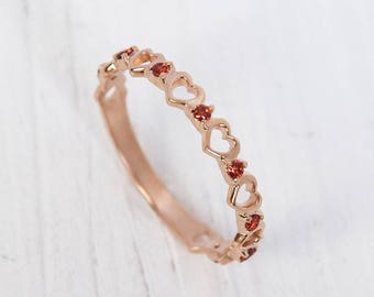 rose gold wedding ring garnet ring gold dainty ring gold women wedding ring - Rose Gold Wedding Rings For Women rose gold wedding ring garnet ring gold dainty ring gold women wedding ring - Rose Gold Wedding Rings For Women