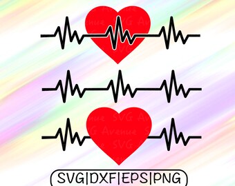 EKG SVG File, EKG Heartbeat Svg, Ekg Dxf, Ekg Cricut, Ekg Clipart, Ekg Cut File, Ekg Line Svg, Ekg Heartbeat Cameo, Ekg Png, Ekg Vector File