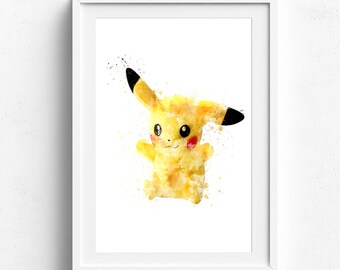 Pikachu Poster, Pokemon Wall Art, Pikachu, Pokemon Digital, Pokemon Digital Print, Pokemon Printable, Pokemon Poster, Pokemon Decor
