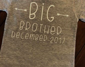 Big brother t-shirt / BOHO big brother shirt / custom big brother tee / personalized brother tee / big brother month year