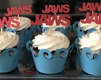 JAWS cupcake toppers