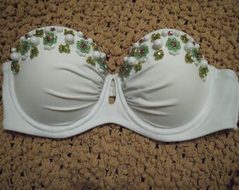 White Victoria's Secret Bikini Top 32 B