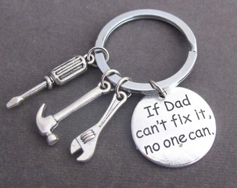 If Dad Can't Fix it No One Can Hand tools Keychain,Daddy Keyring,Gift for Dad,Dad Gift,Fathers Day,Father Keychain,Free Shipping In USA