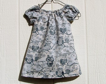 Batik Owl Baby Peasant Dress Size 6 Months