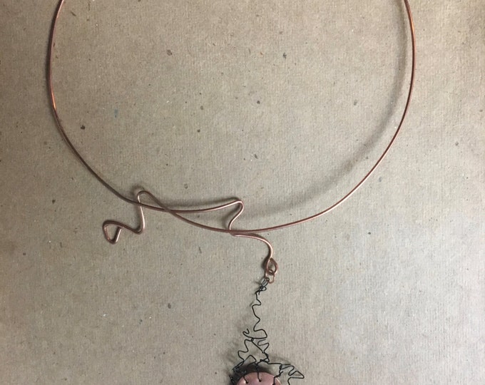 Copper Necklace * Adjustable Choker Necklace *Yoga Necklace * Handcut Yoga Necklace * Choker
