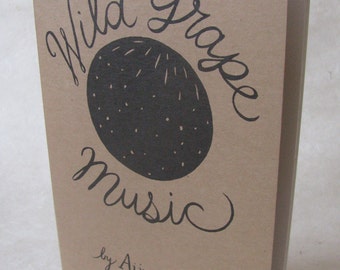 Zine "Wild Grape Music" / art zine / illustration zine / poetry zine / creativity zine / artist residency / community / horse / goat / skunk