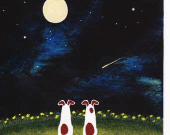 Jack Russell Terrier Dog original art painting by Todd Young