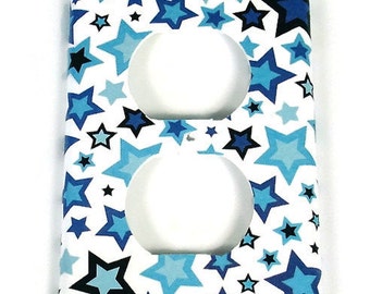 Outlet Light Switch Cover Switch Plate Switchplate in Star Blue (262O)
